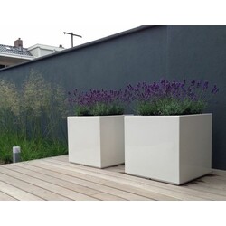 Plantenbak polyester 120x120x60 cm RAL9016