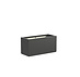 Plantenbak met wielen polyester 120x50x60 cm RAL9005