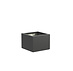 Plantenbak met wielen polyester 80x80x60 cm RAL9016