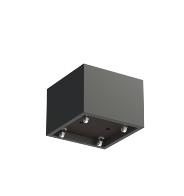 Plantenbak met wielen polyester 80x80x60 cm RAL7016