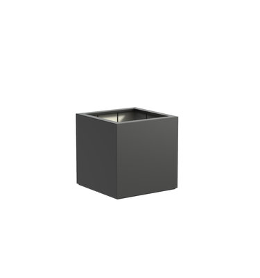 Plantenbak met wielen polyester 80x80x80 cm RAL9016
