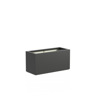 Plantenbak met wielen polyester 120x50x50 cm RAL9016