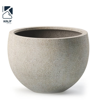 Betonnen bloembak rond "Diana" L (60x40 cm) Maroon