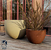 Betonnen bloembak rond "Diana" XL (90x68 cm) Maroon