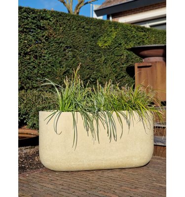 Betonnen bloembak rechthoek "Odin"  XL (110x43x55 cm) Off-White