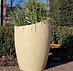 Betonnen bloembak rond "Ares" L (66x66x90 cm) Off-White