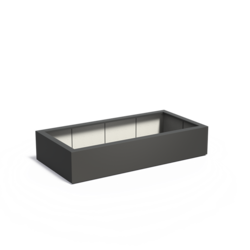 Plantenbak polyester 200x100x40 cm  RAL7016