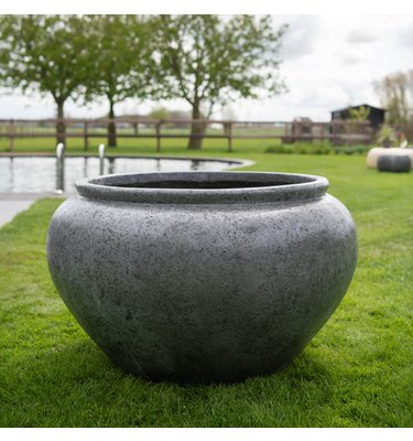 Betonnen bloembak rond "Sia"  XL (100x60 cm) Anthracite