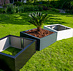 Maatwerk stalen plantenbak met wielen