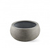 Plantenbak Fiberglass rond Ø 55xH25 cm Grigio "Natural Concrete"