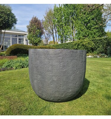 Plantenbak Fiberclay rond "Verona" 100x100x80 cm Antraciet