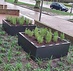Stalen plantenbak 140x140x40 cm Zwartgrijs
