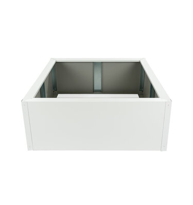 Stalen plantenbak 140x140x40 cm Zwartgrijs