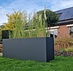 Rechthoekige plantenbak op maat van aluminium Lichtgrijs