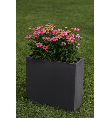 Plantenbak Fiberclay rechthoek "Ivara" 58x23x58 cm Antraciet