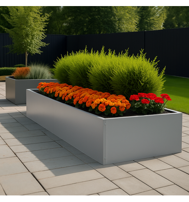 Maatwerk stalen plantenbak uitrekenen Pure Gray RAL  7037