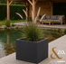 Plantenbak Fiberclay vierkant "Luxor" 60x60x60 cm Antraciet