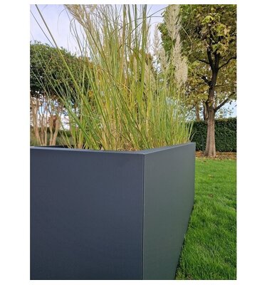 Aluminium polyethyleen plantenbak 100x100x40 cm  Antraciet RAL 7016