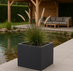 Plantenbak Fiberclay vierkant "Luxor" 60x60x60 cm Antraciet