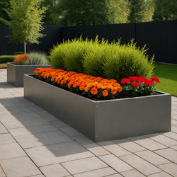 Maatwerk stalen plantenbak Kwartsgrijs