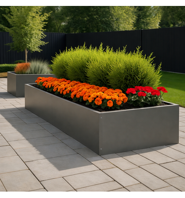 Maatwerk stalen plantenbak uitrekenen Kwartsgrijs RAL  7039