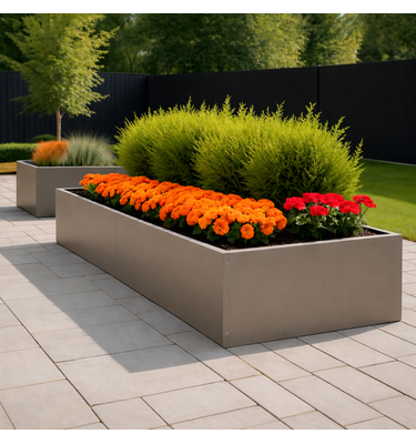 Maatwerk stalen plantenbak uitrekenen Beigegrijs RAL  7006
