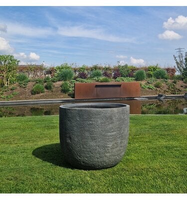 Plantenbak Fiberclay rond "Verona" 60x60x48 cm Antraciet