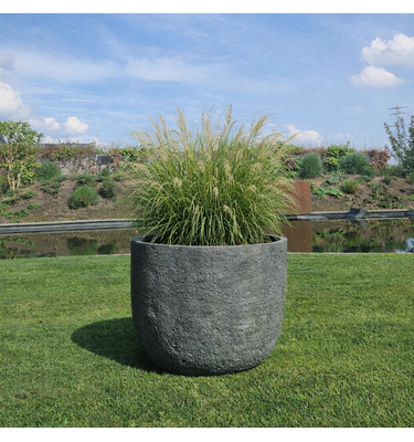 Plantenbak Fiberclay rond "Verona" 60x60x48 cm Antraciet