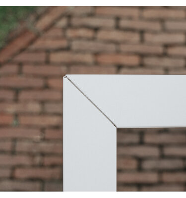 Aluminium polyethyleen plantenbak 100x100x40 cm  Zwartgtijs RAL7021