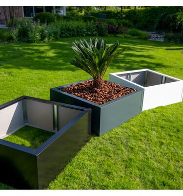 Maatwerk stalen plantenbak uitrekenen Sepiabruin RAL  8014