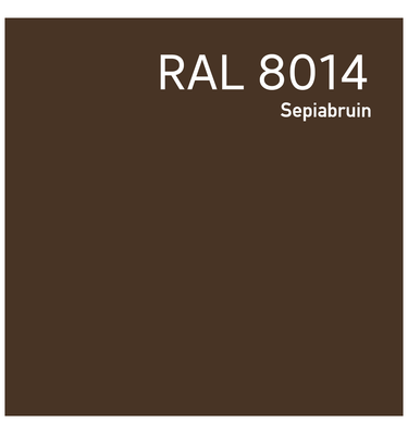 Maatwerk stalen plantenbak uitrekenen Sepiabruin RAL  8014