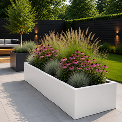 Maatwerk stalen plantenbak Wit