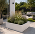 Stalen plantenbak 100x100x40 cm Wit