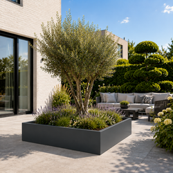 Stalen plantenbak 160x160x40 cm Antraciet