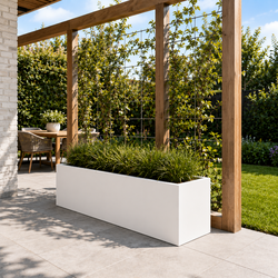 Stalen plantenbak 150x50x50 cm Wit