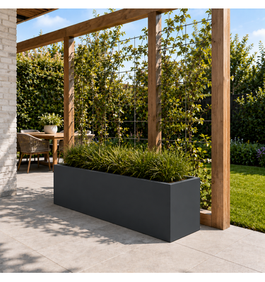 Stalen plantenbak 150x50x50 cm Antraciet