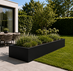 Stalen plantenbak 200x100x40 cm Zwart
