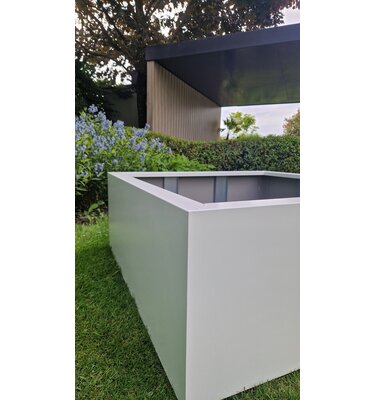 Stalen plantenbak 200x100x40 cm Zwartgrijs