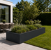 Stalen plantenbak 200x100x40 cm Zwartgrijs