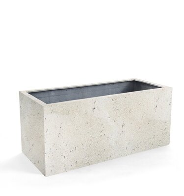 Plantenbak rechthoek "Grigio"  90x40x40 cm  Antique White