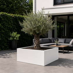 Stalen plantenbak 140x140x60 cm Wit