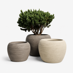 Ronde plantenbak  Ø 80 cm, hoogte 60 cm kleur "Wild Mushroom"