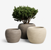 Ronde plantenbak Calix Ø 80 cm, hoogte 60 cm kleur "Wild Mushroom"