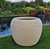 Ronde plantenbak Calix Ø 110 cm, hoogte 82 cm kleur  "Dusty Trail"