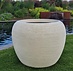 Ronde plantenbak Calix Ø 110 cm, hoogte 82 cm kleur  "White Asparagus"