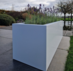 Aluminium polyethyleen plantenbak 100x100x40 cm  Wit