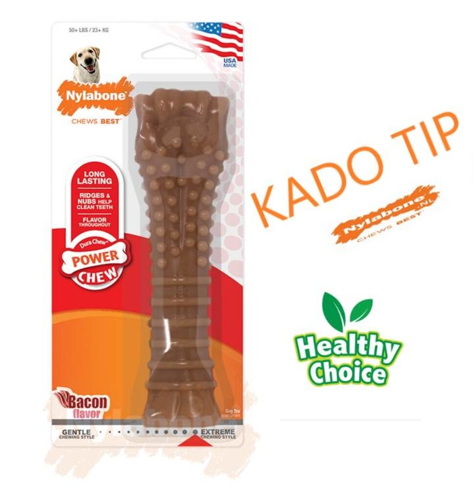 Nylabone Power Chew Bacon Kluif maat XL Nylabone Power Chew Bacon Kluif maat XL