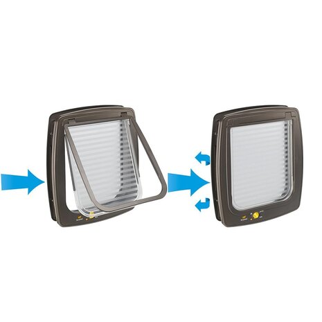 Ferplast Kattenluik Swing 9 bruin grote kat en kleine hond