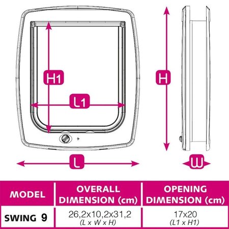 Ferplast Kattenluik Swing 9 bruin grote kat en kleine hond