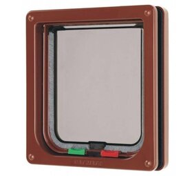 Closer Pet / Catmate Kattenluik 4 standen voor dunne deuren bruin Closer Pet / Catmate Kattenluik 4 standen voor dunne deuren bruin